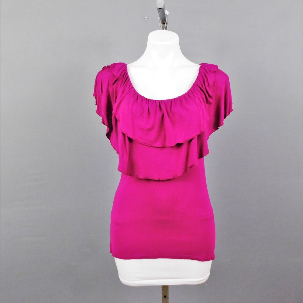 New York & Company Women Shirt‎ Purple S